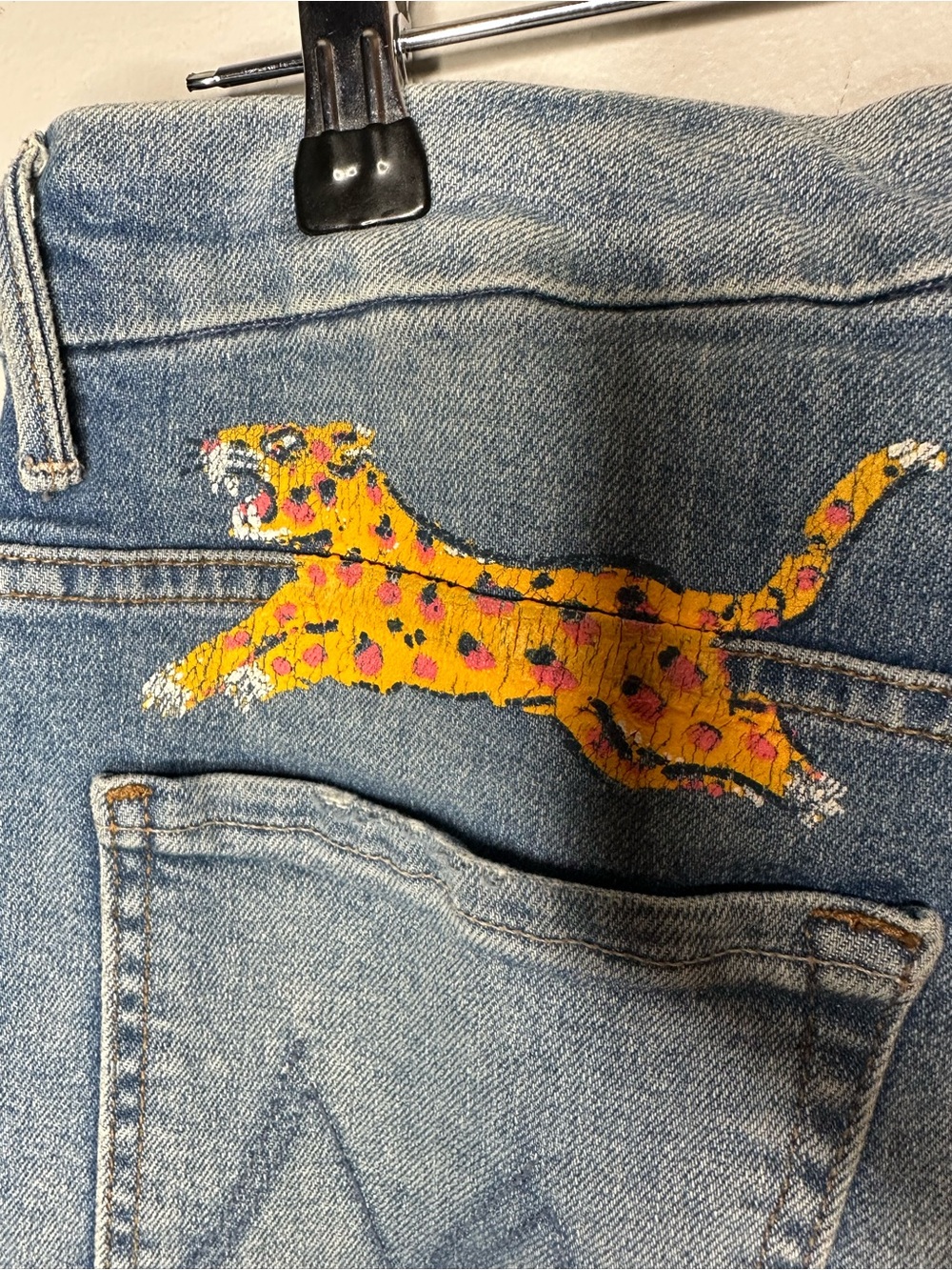 Mother High Waisted Ankle Fray Leopard Jean 30 - Picture 6 of 12